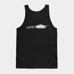 Humorous design Evolution and the M1 Abrams tank Tank Top